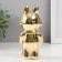Souvenir Ceramics "Bunny-cosmonaut" gold 8x6x17 cm