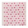 Napkins single -layer “hearts” pink 24x24 cm, set 20 pcs.