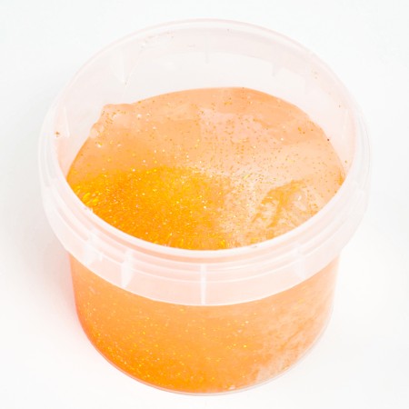 Slime "Glass" with iridescent neon spikes, orange 100 g-7