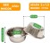 A set of 2 bowls on a stand, 2 x 1.5 l