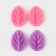Mold "Cherry Leaf", silicone, 2 parts 7.5 × 5.5 cm, color mix