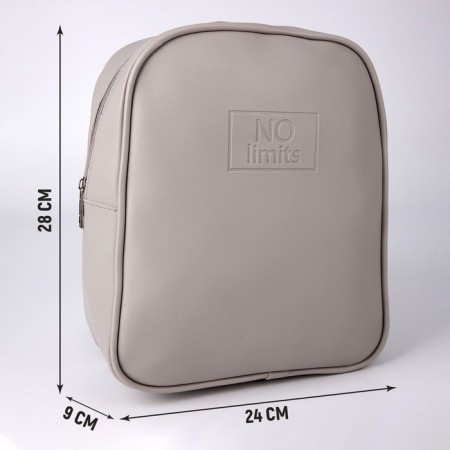 School backpack of artificial leather No Limits 28x24x9 cm-1