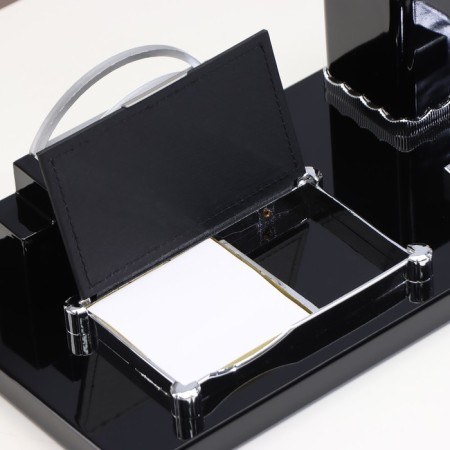 Table set 4V1 with a business card and clock, 34x17x13 cm-3