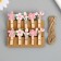 Decor for creativity wood "clothespin. Pink flowers" set 10 pcs 4x2.4x1.2 cm