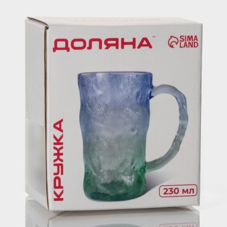 Glass glass "Ice", 340 ml, blue-green color-4