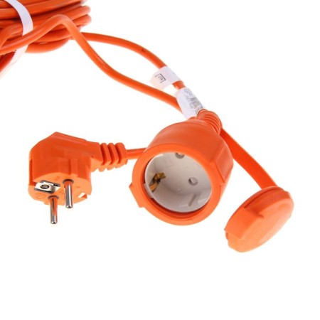 The extension cord USh-10, 10 m, with grounding, PVS 3x0.75, IP54, sockets with a lat. lid-1