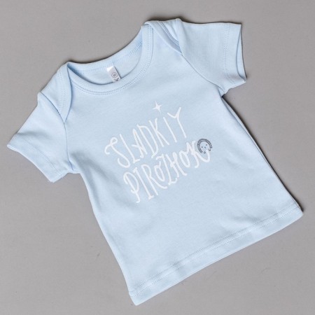 Children's T -shirt, height 74 cm, blue color