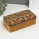 Casket to the leatherette for jewelry "Palm leaves" plug 10x18x6 cm