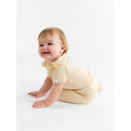 Body Children with ruffles Minaku "Nature", beige color, height 80-86 cm-10