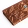 Women's wallet on a magnet, brown color