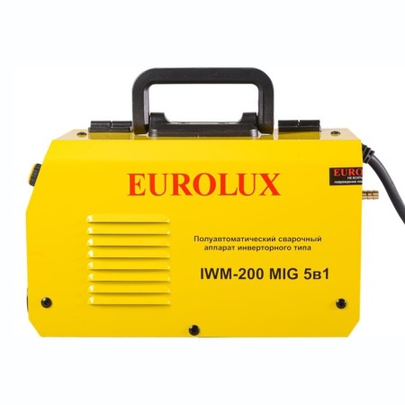 Welding semiautomatic device EuroLux iWM-200 MIG 5V1, 200 A, 4.8 kW, 140-270 V, IP21S-6