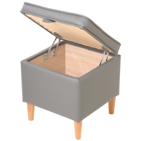 Ebi Pouffer, 400x400x420, Gray leatherette-2