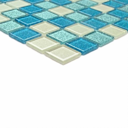 Glass mosaic Bonaparte, Shine Blue 300x300x4 mm-1