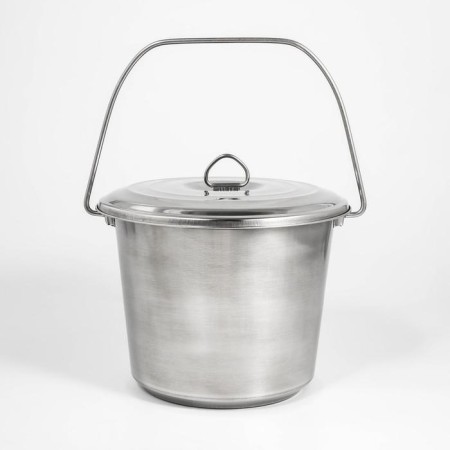 A bucket with a lid, 7 l, a measured scale, stainless steel-4