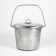 A bucket with a lid, 7 l, a measured scale, stainless steel