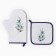 Set of kitchen. Ethel "Oliva" mittens-seizure 20x28cm, 19x19cm severity, 100% HL