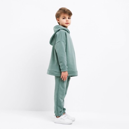 Kids (hoodies, trousers) minku color khaki, height 128 cm-4