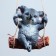 Suspended decor "Coala on a log" 24x15x25cm
