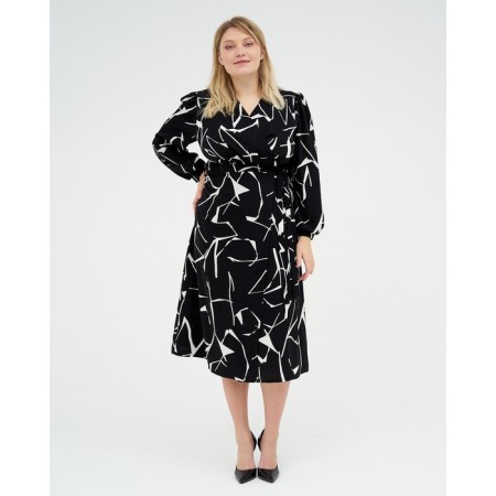 Women's dress Mist, Plus-Size, R.52, Black-4