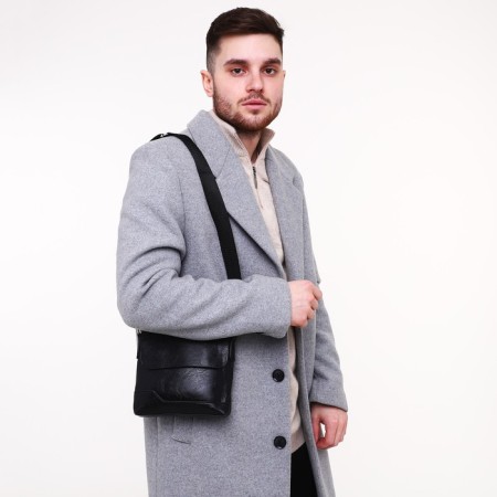 Male bag, black color-5