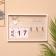 Souvenir Eternal calendar "Home", wood, 2.5x30x20 cm, col. white