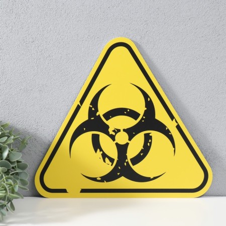 Decorative sign (poster) "Biological threat" 30x27 cm, plastic-2