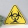 Decorative sign (poster) "Biological threat" 30x27 cm, plastic