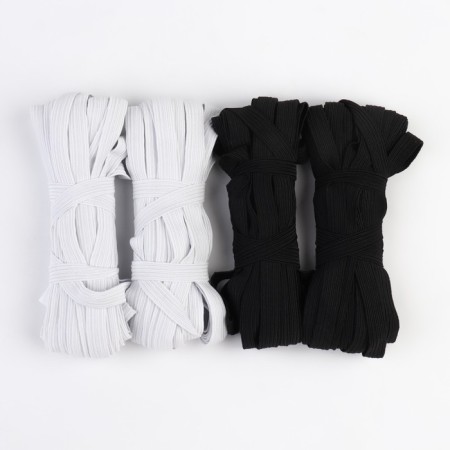 Winness elastic bands "Domino", 10 mm, 10 ± 1 m, 4 pcs, white/black color-2
