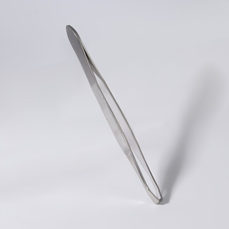 Direct tweezers, narrow, 9 cm, silver color-3