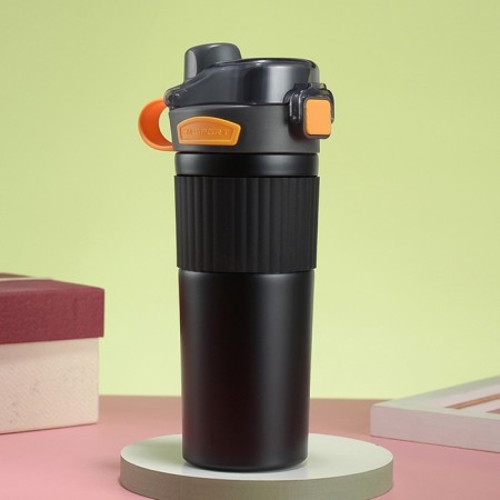 Thermal circle, 500 ml, travel, retains heat up to 12 hours, 22 x 7.9 cm, black