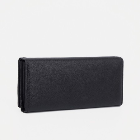 Women's wallet on a magnet, black color-1
