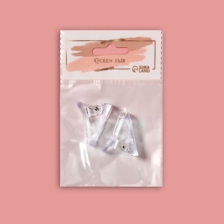 Clamps for nail extension, 2 pcs, the color is transparent-5