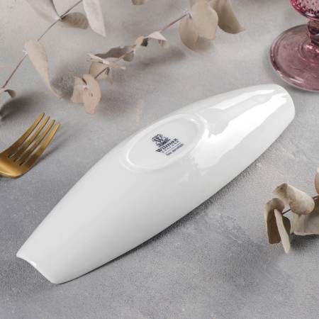 Porcelain dish, 26 × 7.5 cm, white color-2