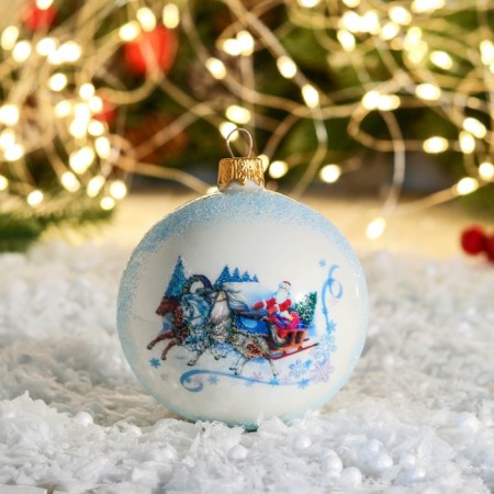 New Year's ball "Troika" 8 cm