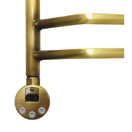 Domoterm electric heated towel rail "Laura", 500 x 700 mm, 5 crossbars, left, bronze-1