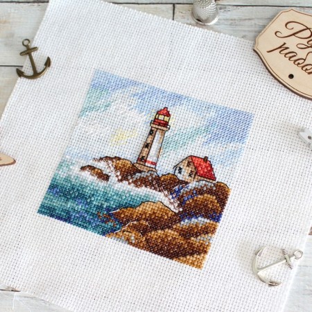 Set for embroidery "Sea landscape" 10 × 11cm-2