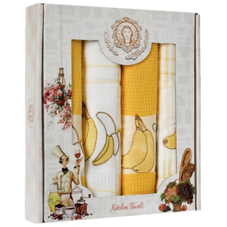A set of wuffed napkins Diva Afrodita "Banana", size 45x65 cm, 4 pcs-1