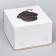 Box for a cake with a window, "cake", with an enhanced bottom, white, 30 x 30 x 19 cm