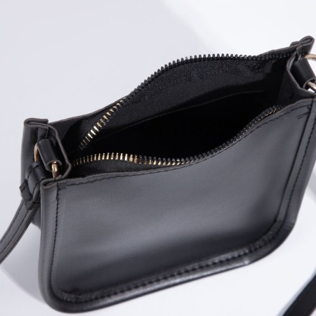 Bag Cross-Bodi with a zipper, black color-5
