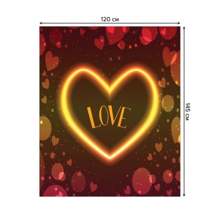The tablecloth "Love", rectangular, oxford, size 120x145 cm-1