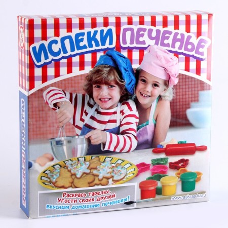 Game set "Back cookies" with a rocking rod, paints, molds (gift box)