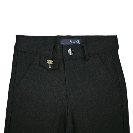 Pants for girls, height 128 cm, black-gray color-1