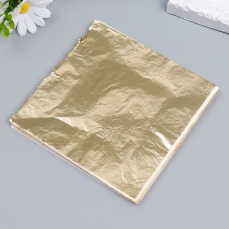 Potal for decorating a set of 100 sheets "gold" 14x14 cm-1