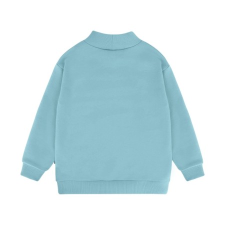 Sweatshirt for girls, height 128 cm, color is light-turquoise-2