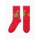 Women's socks "Snake on the Christmas tree", red color, rr 36-40