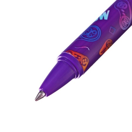 Gel pen 0.5 mm, with erased ink, blue, barcode on a thing, mix toys-3
