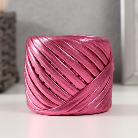 Knitted yarn metallic "disco" 100g (pink)