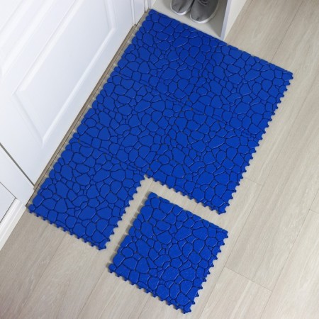 Aqua Stone floor modular coating, 34 × 34 cm, 6 pcs in packaging, blue color