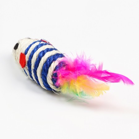 Sizalevaya mouse, 7 cm, blue/white-2