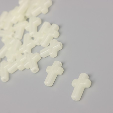 Beads for creativity Plastic "Cross" Phosphorus set 20 pcs 1.5x1.1x0.4 cm